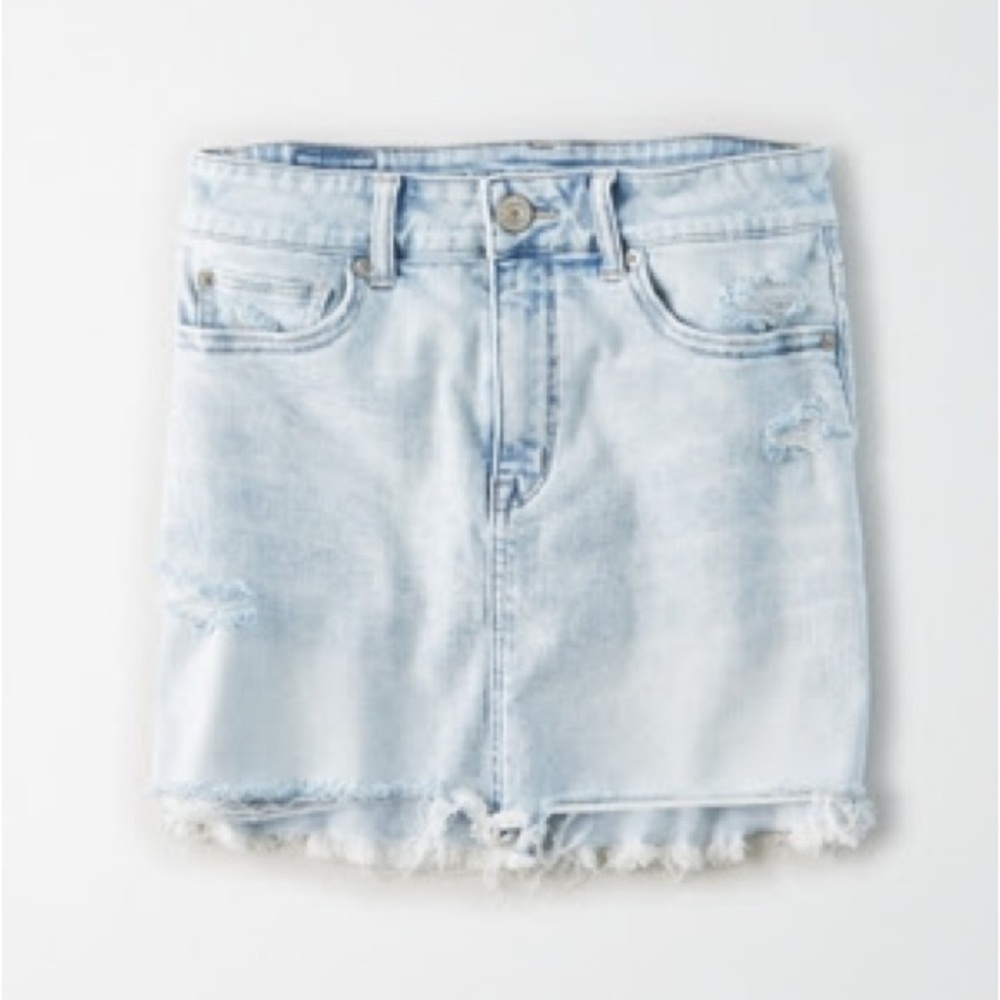 American Eagle High Rise Mini Skirt Ripped Size 00 Regular
